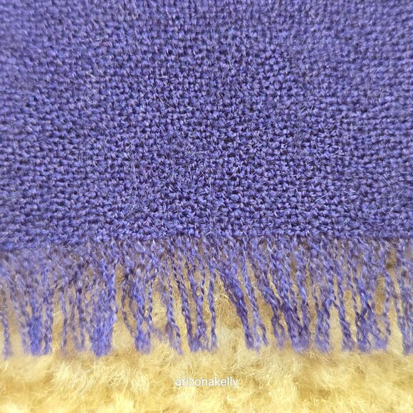 Wool/Cashmere Ombre Gradient Blue Scarf - Picture 5 of 8